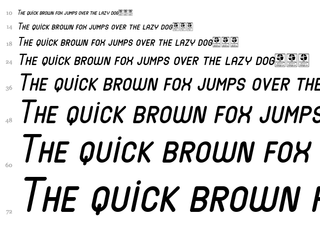Wida Round font waterfall